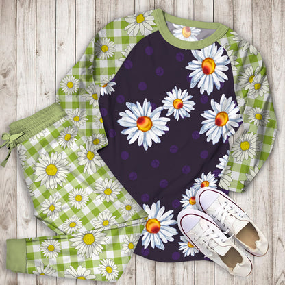 Daisy Pajama Set |Sleepwear Pjs Sets | Raglan Shirt Pants Set