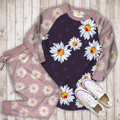 Daisy Pajama Set |Sleepwear Pjs Sets | Raglan Shirt Pants Set