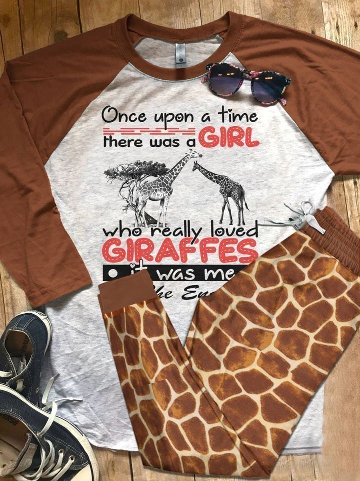 Giraffe Pajama Set |Sleepwear Pjs Sets | Raglan Shirt Pants Set