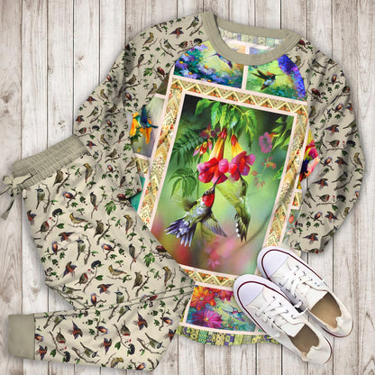 Humming Bird Blink Blink Pajama Set | Pajamas | Cotton Sleepwear Sets | Soft Long Sleeve Pjs | Raglan Shirt and Pants Set