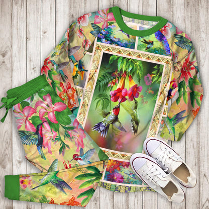 Humming Bird Blink Blink Pajama Set | Pajamas | Cotton Sleepwear Sets | Soft Long Sleeve Pjs | Raglan Shirt and Pants Set