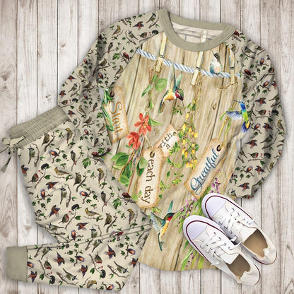 Humming Bird Pajama Set | Pajamas | Cotton Sleepwear Sets | Soft Long Sleeve Pjs | Raglan Shirt and Pants Set