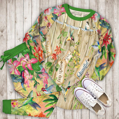 Humming Bird Pajama Set | Pajamas | Cotton Sleepwear Sets | Soft Long Sleeve Pjs | Raglan Shirt and Pants Set