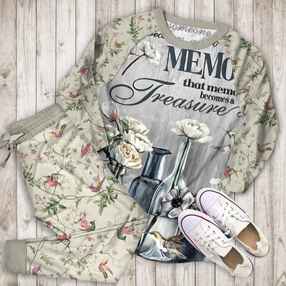 Humming Bird Pajama Set |Sleepwear Pjs Sets | Raglan Shirt Pants Set
