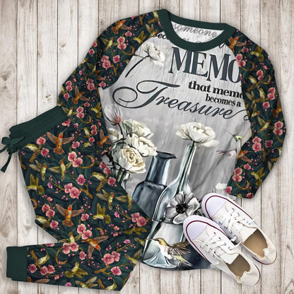 Humming Bird Pajama Set |Sleepwear Pjs Sets | Raglan Shirt Pants Set