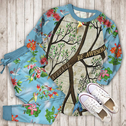 Humming Bird Pajama Set | Pajamas | Cotton Sleepwear Sets | Soft Long Sleeve Pjs | Raglan Shirt and Pants Set