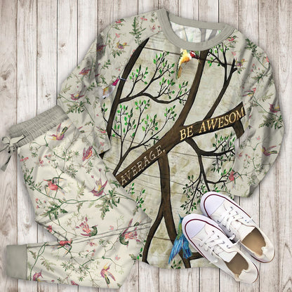 Humming Bird Pajama Set | Pajamas | Cotton Sleepwear Sets | Soft Long Sleeve Pjs | Raglan Shirt and Pants Set