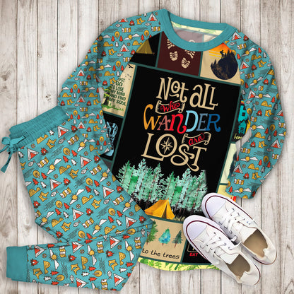 Born To Hike Pajama Set | Pajamas | Cotton Sleepwear Sets | Soft Long Sleeve Pjs | Raglan Shirt and Pants Set