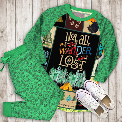 Born To Hike Pajama Set | Pajamas | Cotton Sleepwear Sets | Soft Long Sleeve Pjs | Raglan Shirt and Pants Set