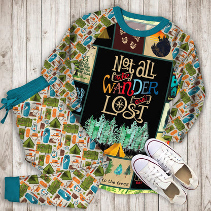 Born To Hike Pajama Set | Pajamas | Cotton Sleepwear Sets | Soft Long Sleeve Pjs | Raglan Shirt and Pants Set