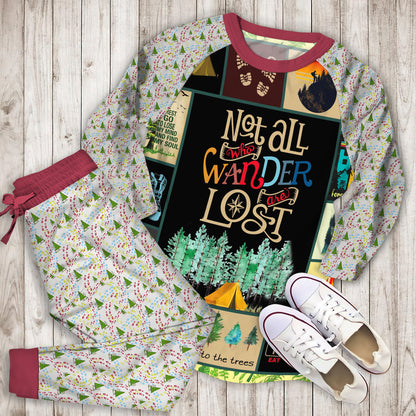 Born To Hike Pajama Set | Pajamas | Cotton Sleepwear Sets | Soft Long Sleeve Pjs | Raglan Shirt and Pants Set
