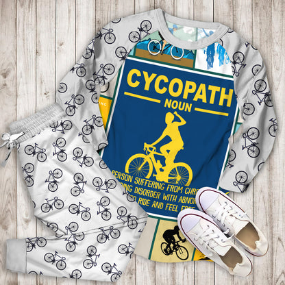 Cycling Pajama Set | Pajamas | Cotton Sleepwear Sets | Soft Long Sleeve Pjs | Raglan Shirt and Pants Set