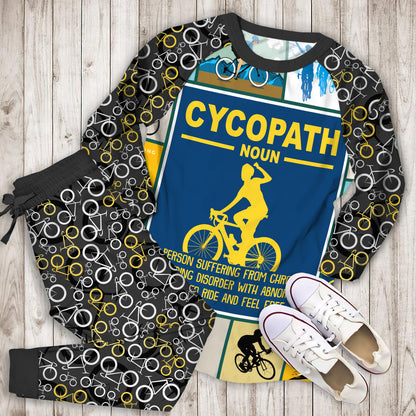 Cycling Pajama Set | Pajamas | Cotton Sleepwear Sets | Soft Long Sleeve Pjs | Raglan Shirt and Pants Set