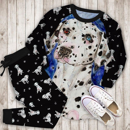 Dalmatian Pajama Set |Sleepwear Pjs Sets | Raglan Shirt Pants Set