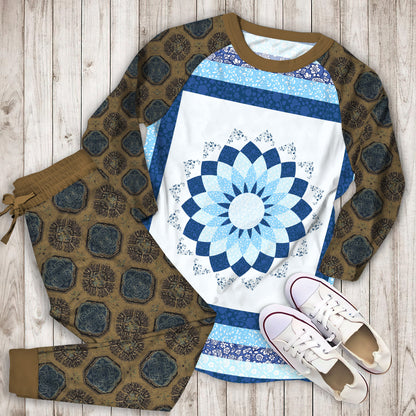 Modern Heirloom Charlotte Pajama Set | Pajamas | Cotton Sleepwear Sets | Soft Long Sleeve Pjs | Raglan Shirt and Pants Set