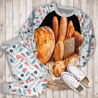Baking Pajama Set | Pajamas | Cotton Sleepwear Sets | Soft Long Sleeve Pjs | Raglan Shirt and Pants Set