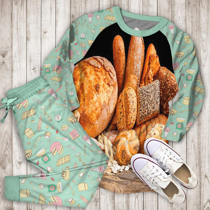 Baking Pajama Set | Pajamas | Cotton Sleepwear Sets | Soft Long Sleeve Pjs | Raglan Shirt and Pants Set