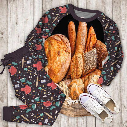 Baking Pajama Set | Pajamas | Cotton Sleepwear Sets | Soft Long Sleeve Pjs | Raglan Shirt and Pants Set