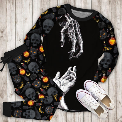 Death Pajama Set | Pajamas | Cotton Sleepwear Sets | Soft Long Sleeve Pjs | Raglan Shirt and Pants Set