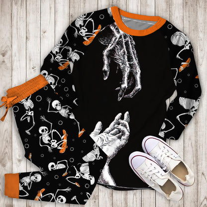 Death Pajama Set | Pajamas | Cotton Sleepwear Sets | Soft Long Sleeve Pjs | Raglan Shirt and Pants Set