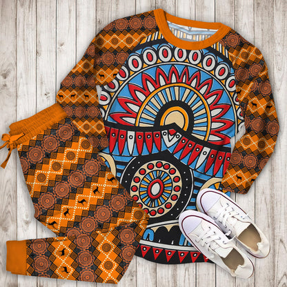 African Pajama Set | Pajamas | Cotton Sleepwear Sets | Soft Long Sleeve Pjs | Raglan Shirt and Pants Set