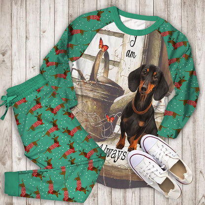 Dachshund Pajama Set | Pajamas | Cotton Sleepwear Sets | Soft Long Sleeve Pjs | Raglan Shirt and Pants Set