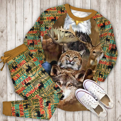 Hunting Pajama Set | Pajamas | Cotton Sleepwear Sets | Soft Long Sleeve Pjs | Raglan Shirt and Pants Set