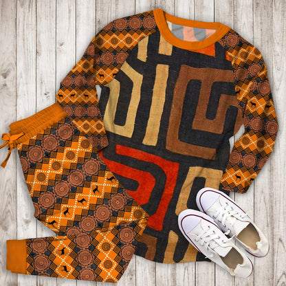 Colonial Kingdoms Of Africa Pajama Set | Pajamas | Cotton Sleepwear Sets | Soft Long Sleeve Pjs | Raglan Shirt and Pants Set