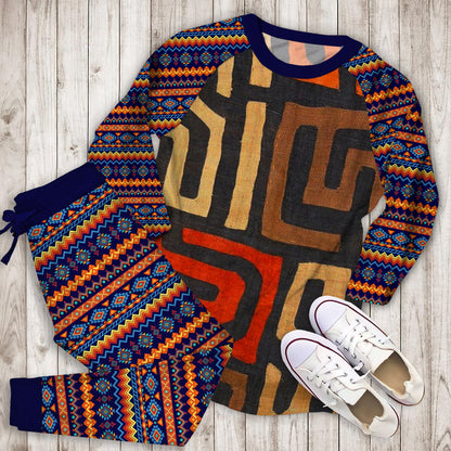 Colonial Kingdoms Of Africa Pajama Set | Pajamas | Cotton Sleepwear Sets | Soft Long Sleeve Pjs | Raglan Shirt and Pants Set