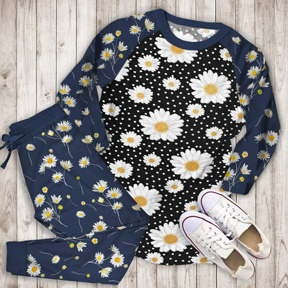 Daisy Pajama Set |Sleepwear Pjs Sets | Raglan Shirt Pants Set