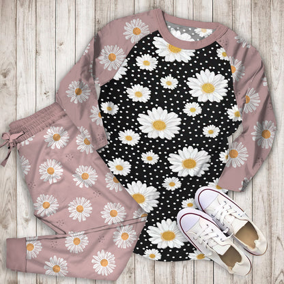 Daisy Pajama Set |Sleepwear Pjs Sets | Raglan Shirt Pants Set
