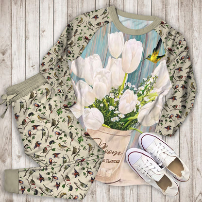 Humming Bird Pajama Set |Sleepwear Pjs Sets | Raglan Shirt Pants Set