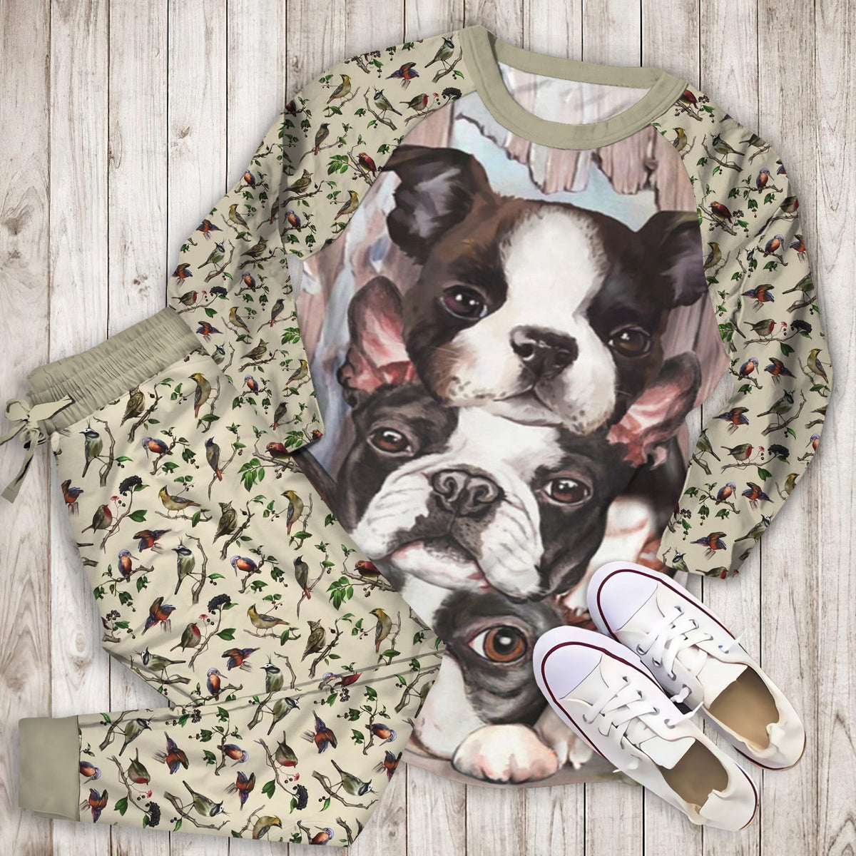 Humming Bird Pajama Set | Pajamas | Cotton Sleepwear Sets | Soft Long Sleeve Pjs | Raglan Shirt and Pants Set