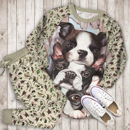 Humming Bird Pajama Set | Pajamas | Cotton Sleepwear Sets | Soft Long Sleeve Pjs | Raglan Shirt and Pants Set