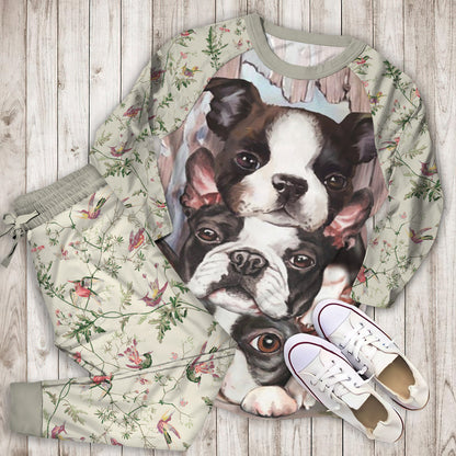 Humming Bird Pajama Set | Pajamas | Cotton Sleepwear Sets | Soft Long Sleeve Pjs | Raglan Shirt and Pants Set