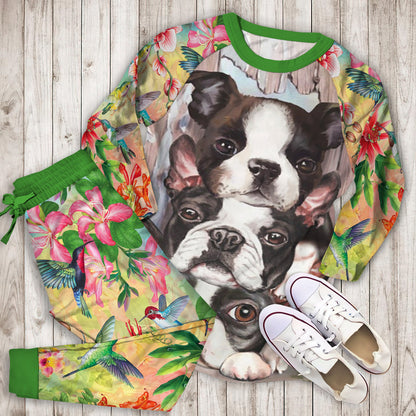 Humming Bird Pajama Set | Pajamas | Cotton Sleepwear Sets | Soft Long Sleeve Pjs | Raglan Shirt and Pants Set