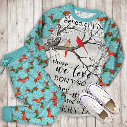 Dachshund Every Day Personalized Name Pajama Set |Sleepwear Pjs Sets | Raglan Shirt Pants Set