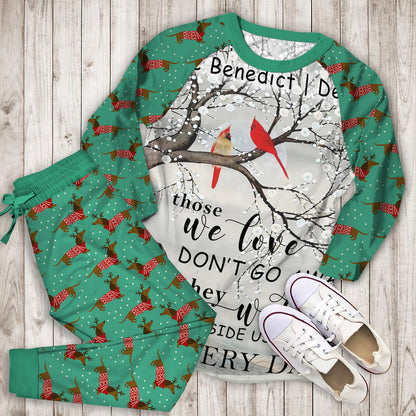 Dachshund Every Day Personalized Name Pajama Set |Sleepwear Pjs Sets | Raglan Shirt Pants Set
