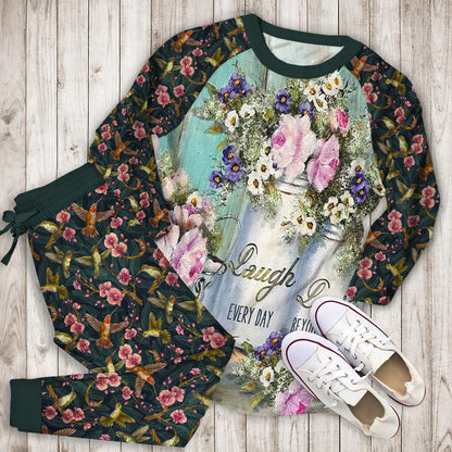Humming Bird Pajama Set |Sleepwear Pjs Sets | Raglan Shirt Pants Set