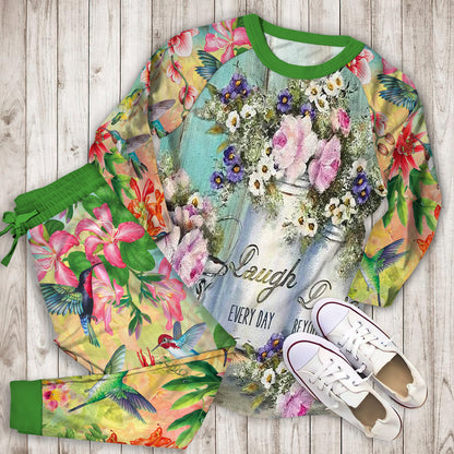 Humming Bird Pajama Set |Sleepwear Pjs Sets | Raglan Shirt Pants Set