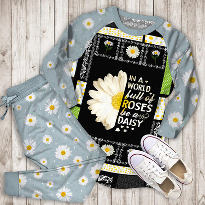 Be Daisy Pajama Set |Sleepwear Pjs Sets | Raglan Shirt Pants Set