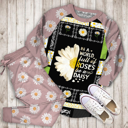 Be Daisy Pajama Set |Sleepwear Pjs Sets | Raglan Shirt Pants Set