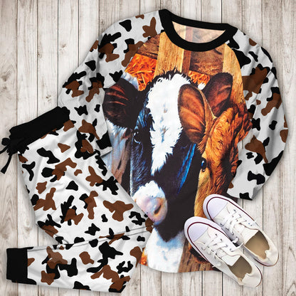 Cow Farm Pajama Set |Sleepwear Pjs Sets | Raglan Shirt Pants Set