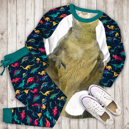 Dinosaur Pajama Set | Pajamas | Cotton Sleepwear Sets | Soft Long Sleeve Pjs | Raglan Shirt and Pants Set