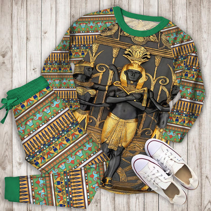 Egypt Pajama Set | Pajamas | Cotton Sleepwear Sets | Soft Long Sleeve Pjs | Raglan Shirt and Pants Set
