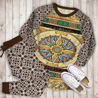 Celtic Pajama Set | Pajamas | Cotton Sleepwear Sets | Soft Long Sleeve Pjs | Raglan Shirt and Pants Set