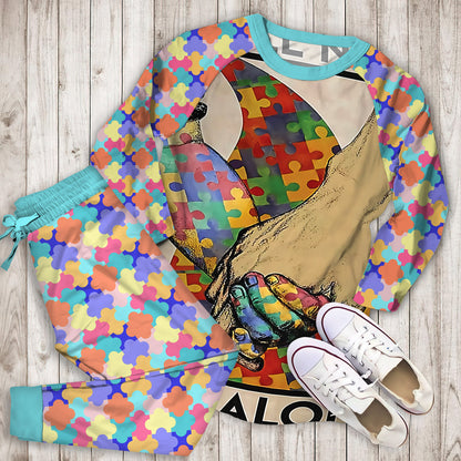 Autism Pajama Set |Sleepwear Pjs Sets | Raglan Shirt Pants Set