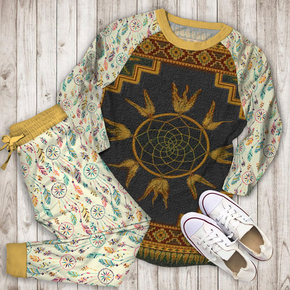 Dreamcatcher Pajama Set | Pajamas | Cotton Sleepwear Sets | Soft Long Sleeve Pjs | Raglan Shirt and Pants Set