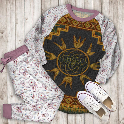 Dreamcatcher Pajama Set | Pajamas | Cotton Sleepwear Sets | Soft Long Sleeve Pjs | Raglan Shirt and Pants Set