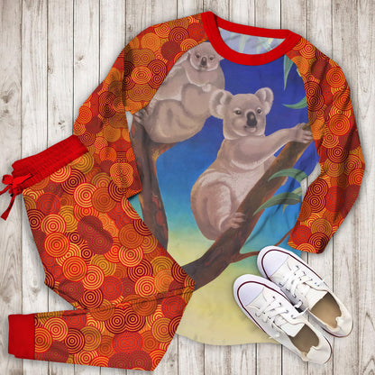 Australia Pajama Set | Pajamas | Cotton Sleepwear Sets | Soft Long Sleeve Pjs | Raglan Shirt and Pants Set